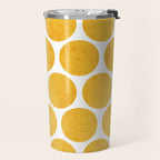 yellow polka dots Travel Mug Gallery Image 2