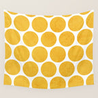 yellow polka dots Wall Tapestry Gallery Image 4