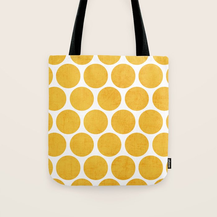 yellow polka dots Tote Bag Gallery Image 1