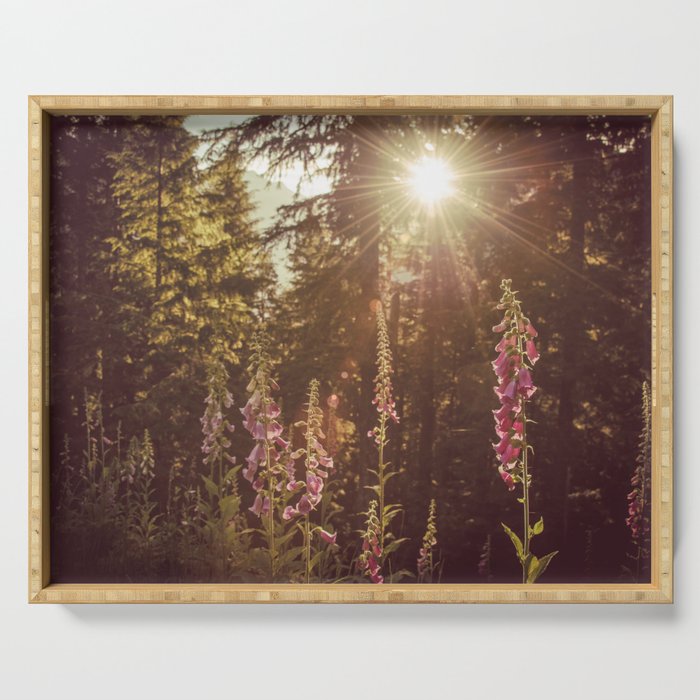 Wildflower Sunrise in the Mountains - Nature Photography Serving Tray Gallery Image 1