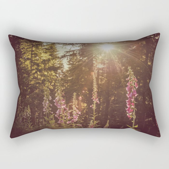 Wildflower Sunrise in the Mountains - Nature Photography Rectangular Pillow Gallery Image 1