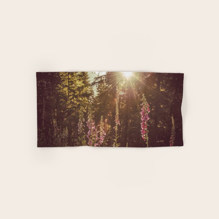 Wildflower Sunrise in the Mountains - Nature Photography Bath Towel Gallery Image 1