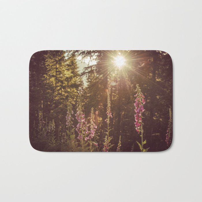 Wildflower Sunrise in the Mountains - Nature Photography Bath Mat Gallery Image 1