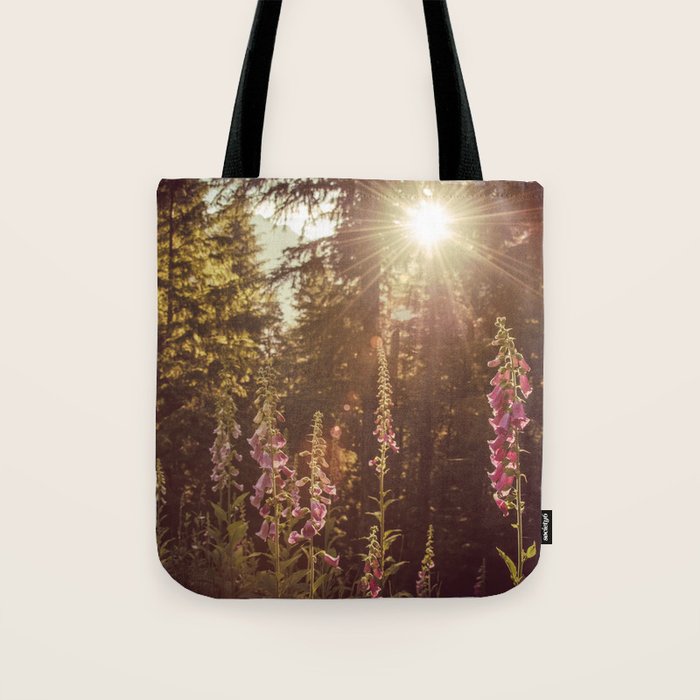 Wildflower Sunrise in the Mountains - Nature Photography Tote Bag Gallery Image 1