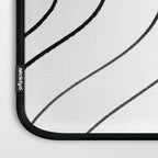 Minimalist Topographical Abstract in Black and White Laptop Sleeve Gallery Image 3