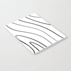 Minimalist Topographical Abstract in Black and White Notebook Gallery Image 2