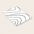 Minimalist Topographical Abstract in Black and White Notebook Gallery Image 3