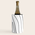 Minimalist Topographical Abstract in Black and White Wine Chiller Gallery Image 3