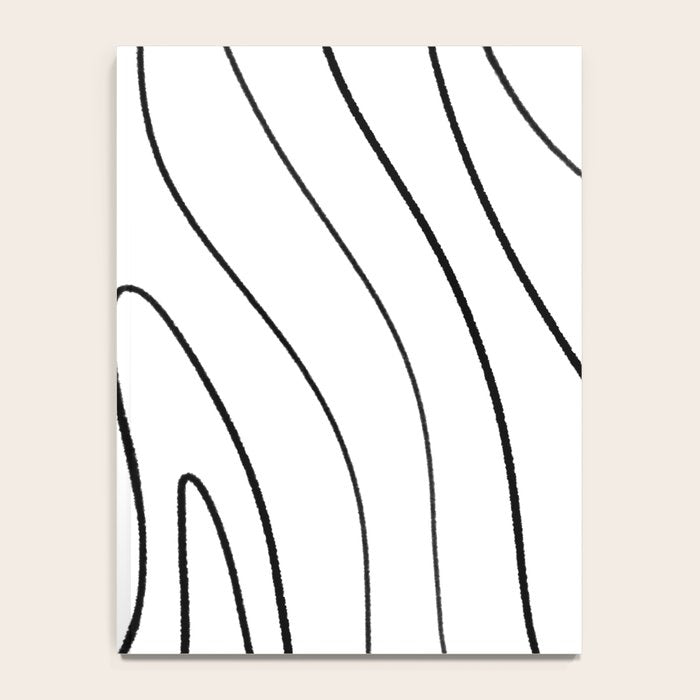Minimalist Topographical Abstract in Black and White Notebook Gallery Image 4