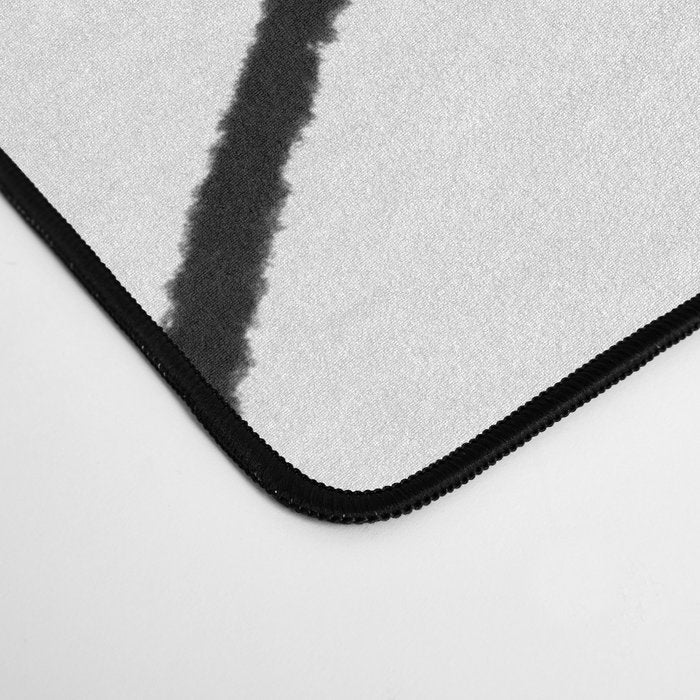 Minimalist Topographical Abstract in Black and White Desk Mat Gallery Image 4
