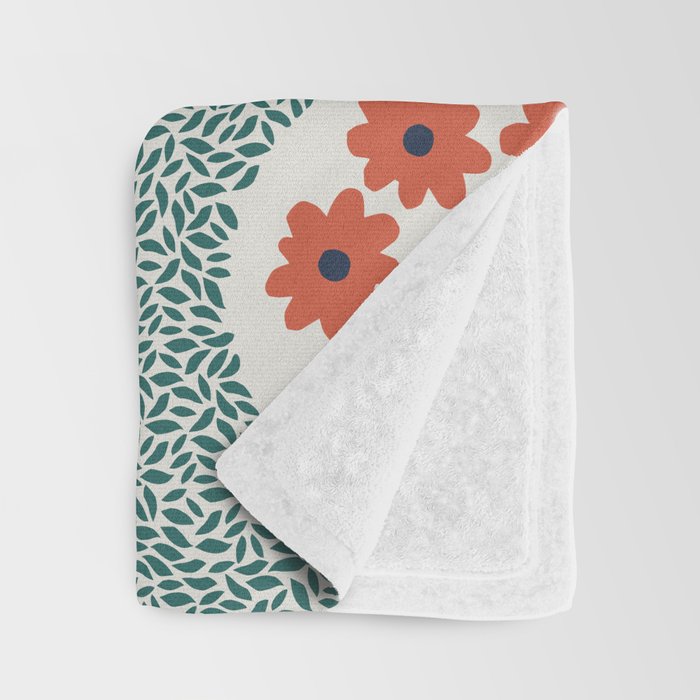 Floral Circles Throw Blanket Gallery Image 3