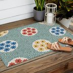 Floral Circles Outdoor Rug Gallery Image 2