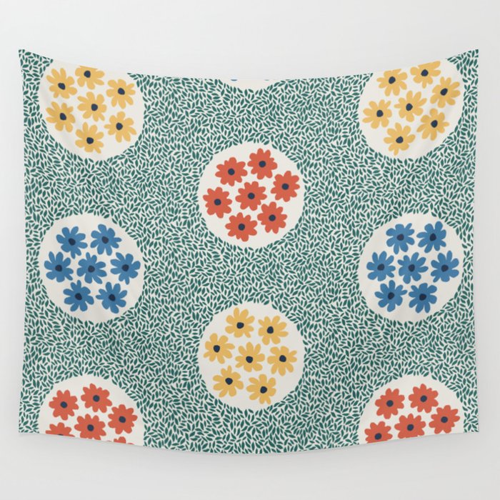 Floral Circles Wall Tapestry Gallery Image 4