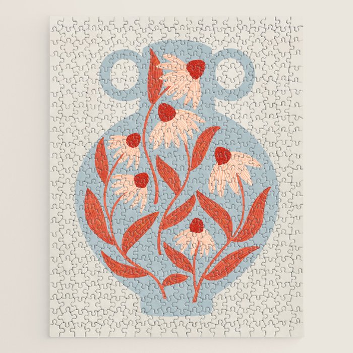 Blue Vase of Daisies Collection Jigsaw Puzzle Gallery Image 1