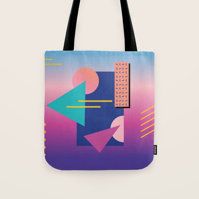 Memphis pattern 79 - 80s / 90s Retro Tote Bag Gallery Image 1
