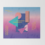 Memphis pattern 79 - 80s / 90s Retro Throw Blanket Gallery Image 2