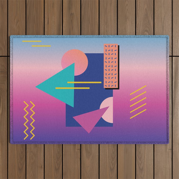 Memphis pattern 79 - 80s / 90s Retro Outdoor Rug Gallery Image 1