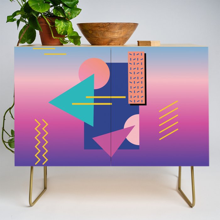 Memphis pattern 79 - 80s / 90s Retro Credenza Gallery Image 1