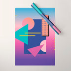 Memphis pattern 79 - 80s / 90s Retro Wrapping Paper Gallery Image 1