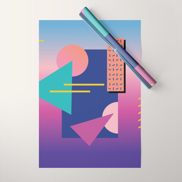 Memphis pattern 79 - 80s / 90s Retro Wrapping Paper Gallery Image 1