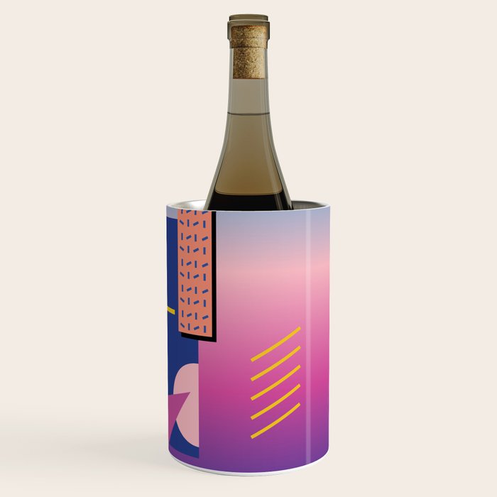 Memphis pattern 79 - 80s / 90s Retro Wine Chiller Gallery Image 3
