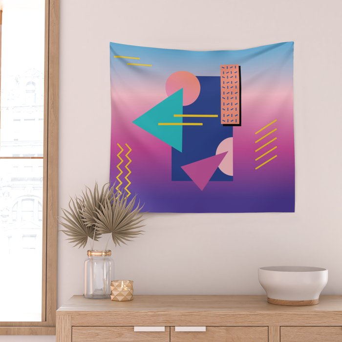 Memphis pattern 79 - 80s / 90s Retro Wall Tapestry Gallery Image 2