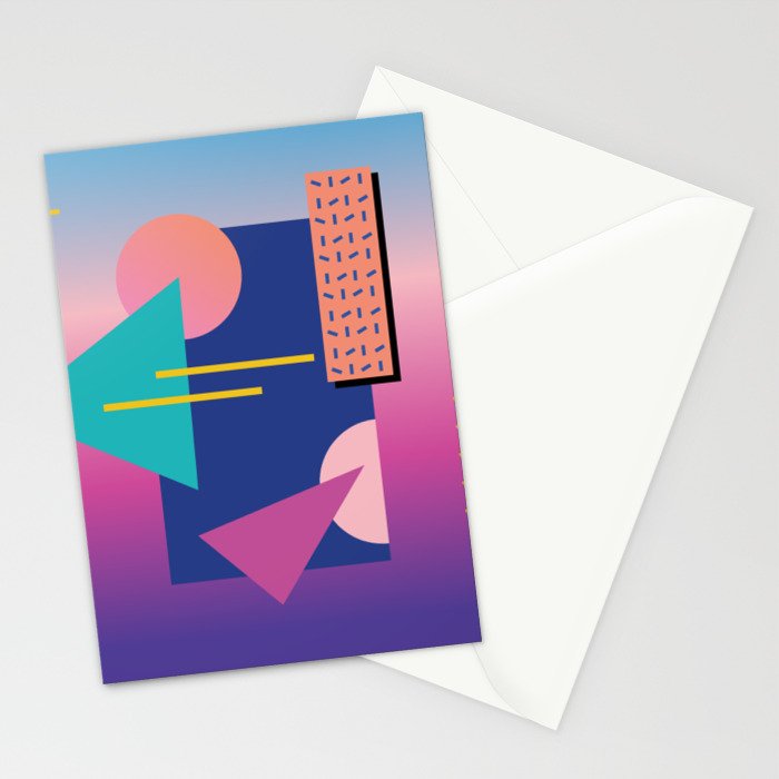 Memphis pattern 79 - 80s / 90s Retro Stationery Card Gallery Image 2