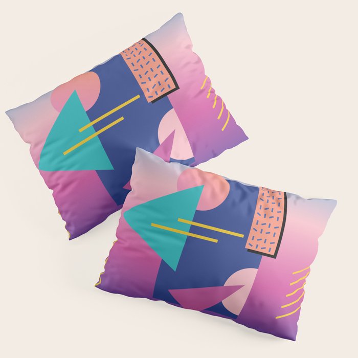 Memphis pattern 79 - 80s / 90s Retro Pillow Sham Gallery Image 3