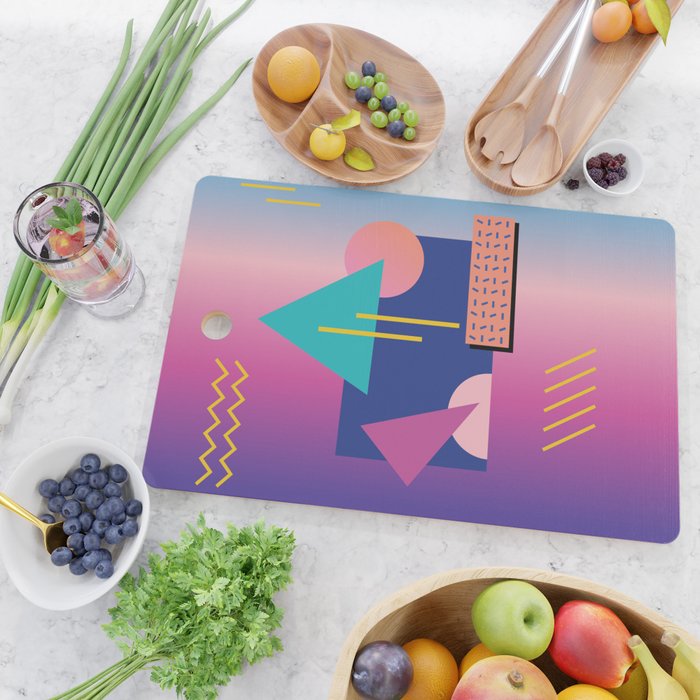 Memphis pattern 79 - 80s / 90s Retro Cutting Board Gallery Image 2