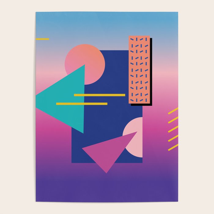 Memphis pattern 79 - 80s / 90s Retro Poster Gallery Image 4