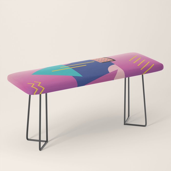 Memphis pattern 79 - 80s / 90s Retro Bench Gallery Image 1