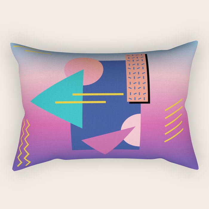 Memphis pattern 79 - 80s / 90s Retro Rectangular Pillow Gallery Image 1