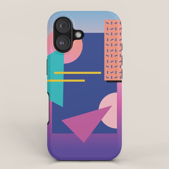 Memphis pattern 79 - 80s / 90s Retro iPhone Case Gallery Image 1
