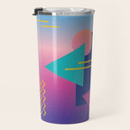 Memphis pattern 79 - 80s / 90s Retro Travel Mug Gallery Image 3