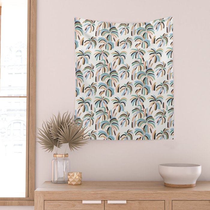 Rainbow Palm Wall Tapestry Gallery Image 2