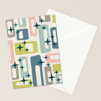 Mid Century Modern Abstract Pattern 236 Mid Mod Googie Stationery Card Gallery Image 2