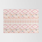 Pink Boho Tribal Aztec Rug Gallery Image 2