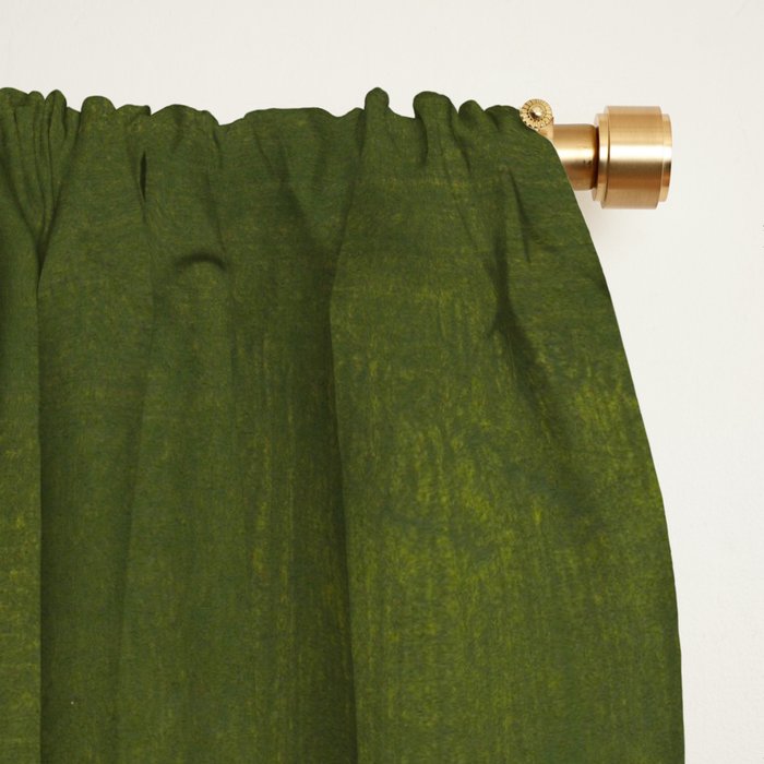 Olive Night Color Field Mid Century Modern Minimalist Window Curtain Gallery Image 2