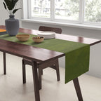 Olive Night Color Field Mid Century Modern Minimalist Table Runner Gallery Image 2
