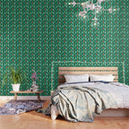 Green christmas pine tree doodle pattern Wallpaper Gallery Image 3