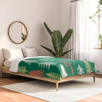 Green christmas pine tree doodle pattern Comforter Gallery Image 2