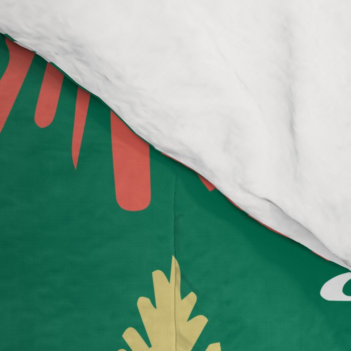 Green christmas pine tree doodle pattern Comforter Gallery Image 4