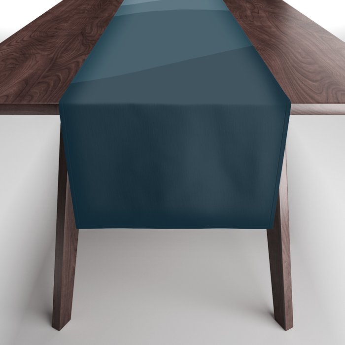 Abstract Color Waves - Blue Tones Table Runner Gallery Image 1