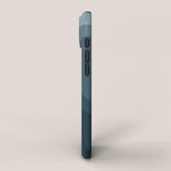 Abstract Color Waves - Blue Tones iPhone Case Gallery Image 2
