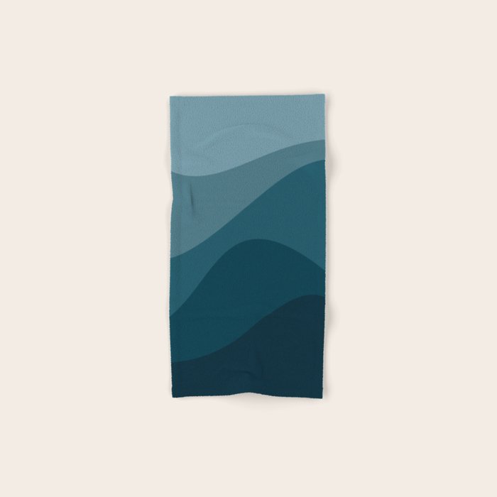 Abstract Color Waves - Blue Tones Towels Gallery Image 1