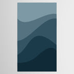Abstract Color Waves - Blue Tones Tablecloth Gallery Image 2