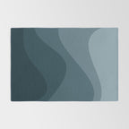 Abstract Color Waves - Blue Tones Rug Gallery Image 2