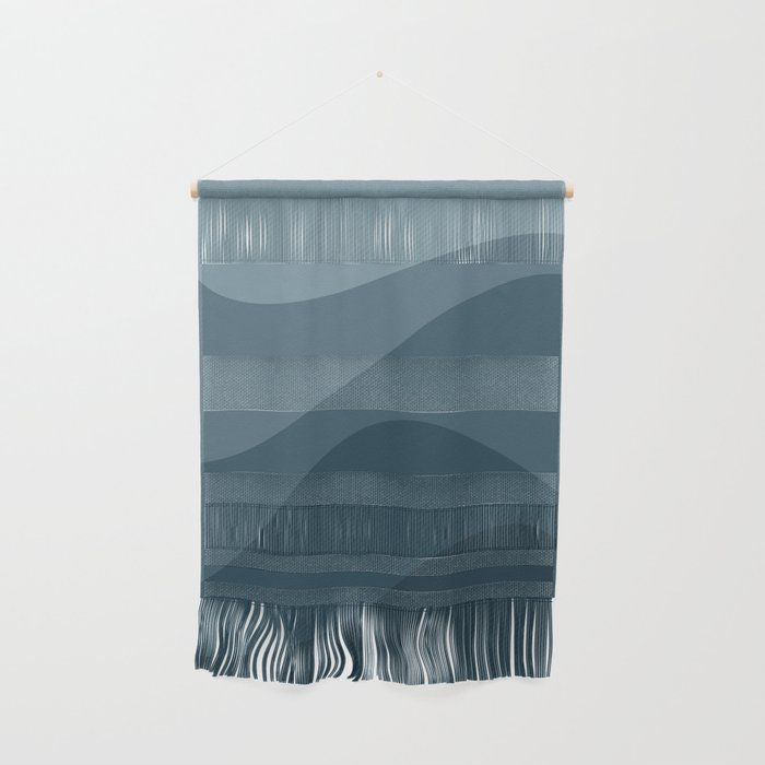 Abstract Color Waves - Blue Tones Wall Hanging Gallery Image 1
