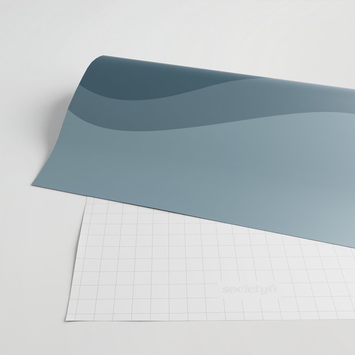 Abstract Color Waves - Blue Tones Wrapping Paper Gallery Image 2
