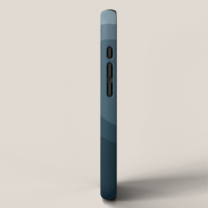 Abstract Color Waves - Blue Tones iPhone Case Gallery Image 2